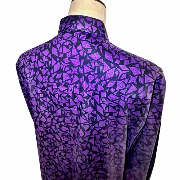 Versace Collection Geometric Cotton Shirt | 17” / 43 | Italian Statement - Picture 10 of 15